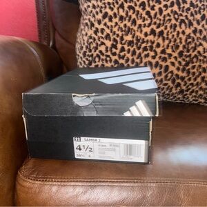 adidas Samba J Athletic Shoes - Black and White